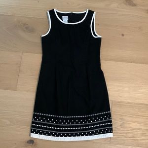 Talbots kids girls black sheath dress size 10